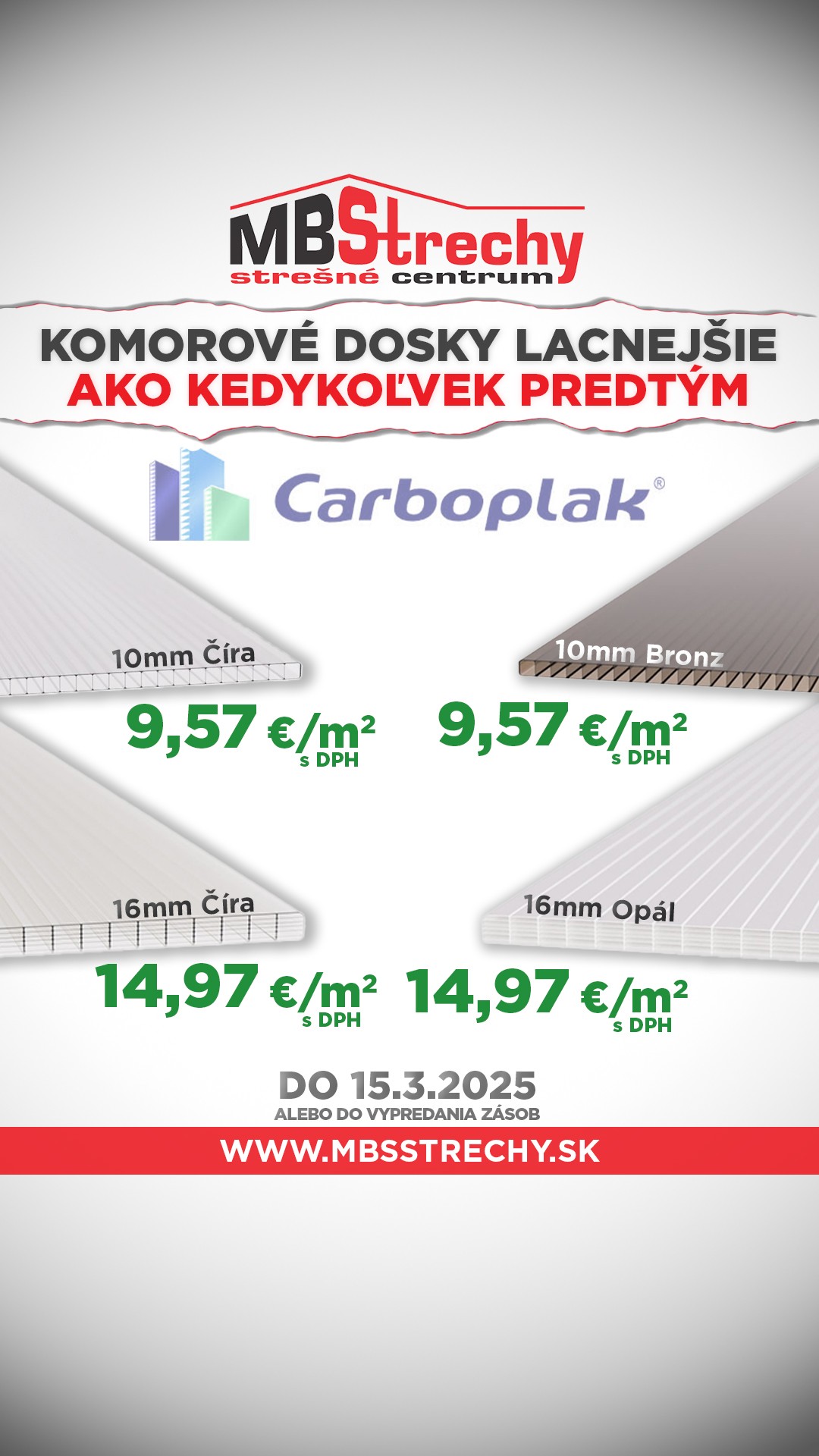 AKCIA NA KOMOROVÉ DOSKY